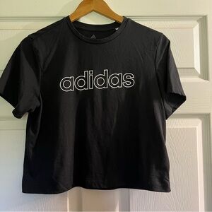 Adidas Primegreen Black Crop Tee Small